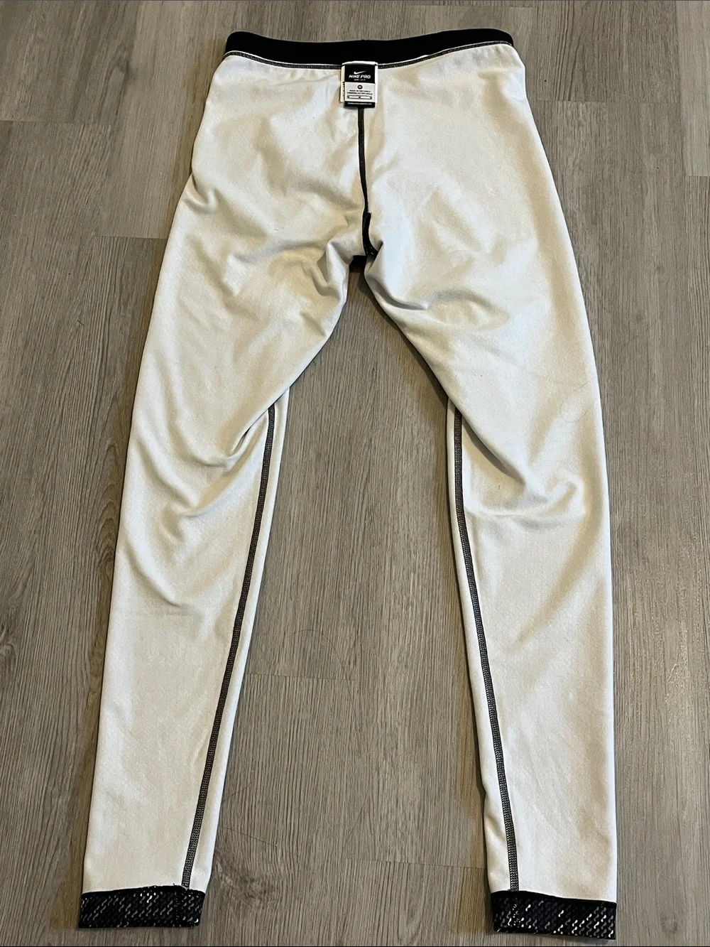 Nike Black and White Textured Pro Training Leggings